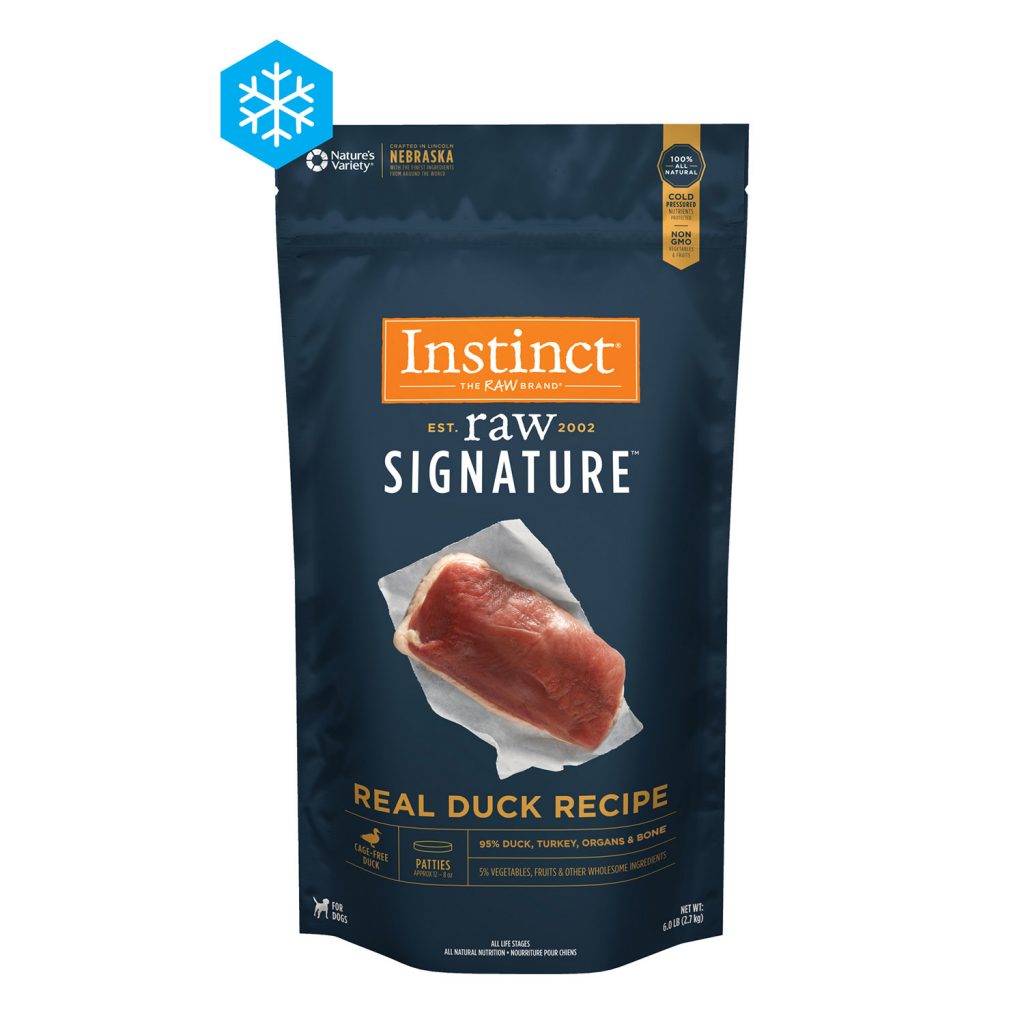 Instinct Raw Signature Patties Real Duck Recipe Frozen Dog Food