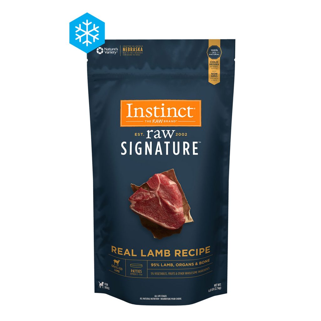 Instinct Raw Signature Patties Real Lamb Recipe Frozen Dog Food