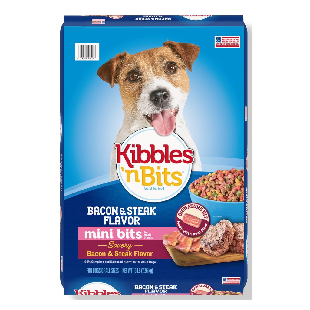Kibbles n Bits Mini Bits Bacon & Steak Flavor Dry Dog Food