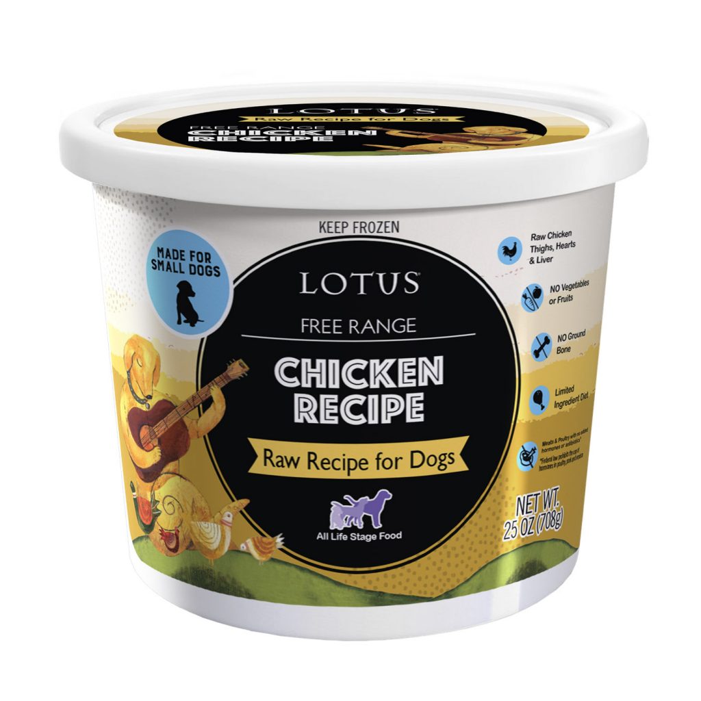 Lotus Free Range Chicken Recipe Raw Frozen Dog Food