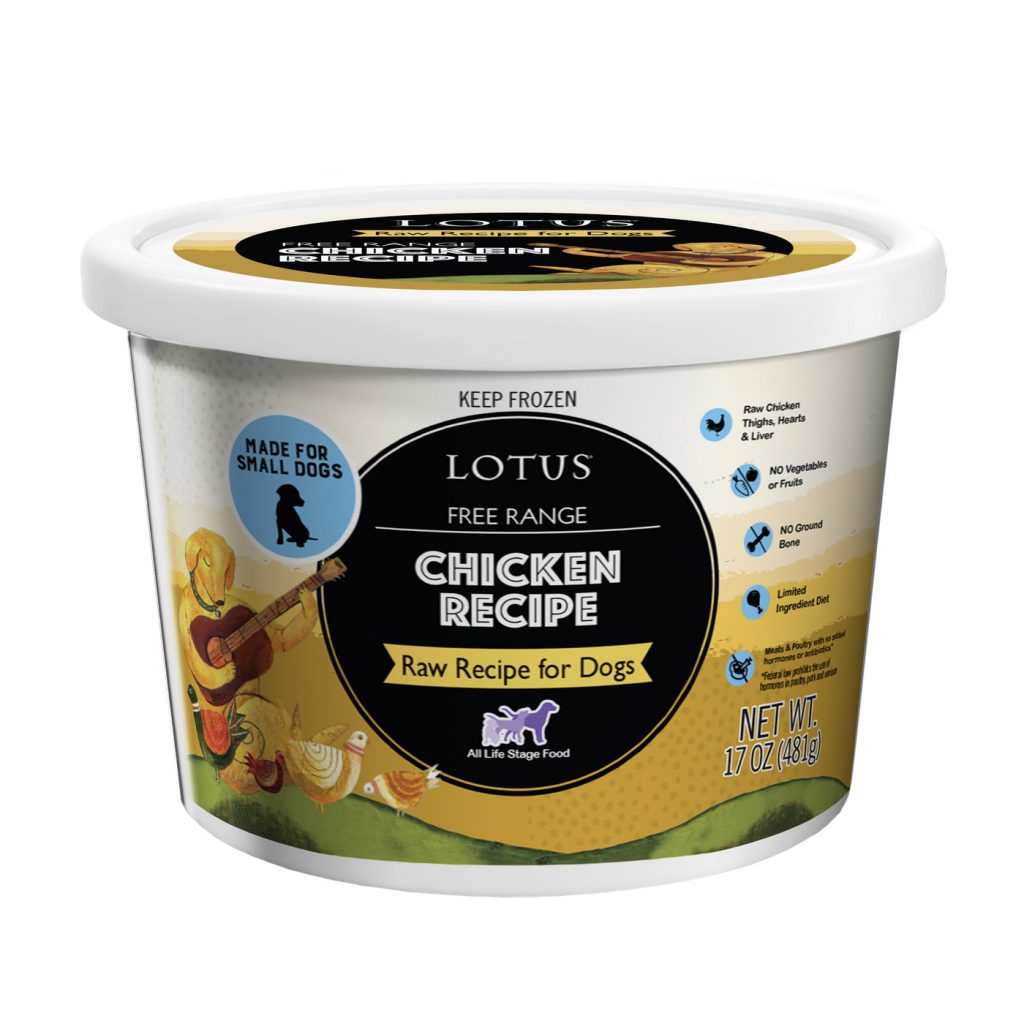 Lotus Free Range Chicken Recipe Raw Frozen Dog Food