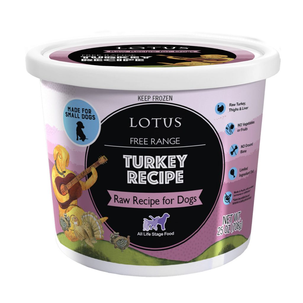 Lotus Free Range Turkey Recipe Raw Frozen Dog Food