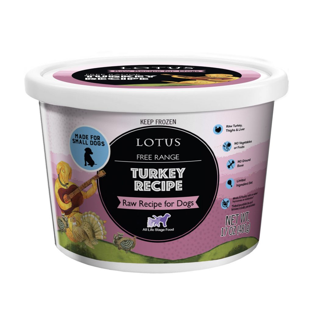 Lotus Free Range Turkey Recipe Raw Frozen Dog Food