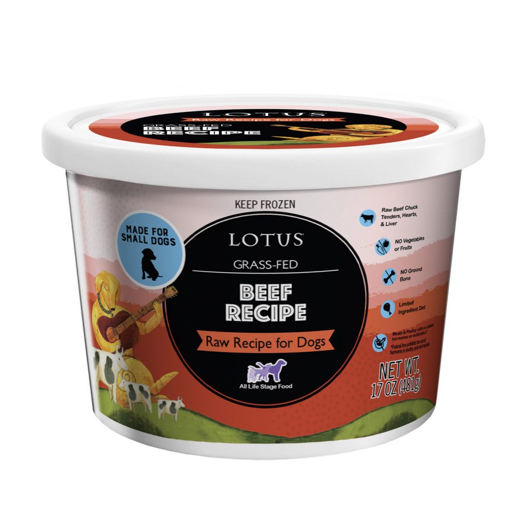 Lotus Grass-Fed Beef Recipe Raw Frozen Dog Food