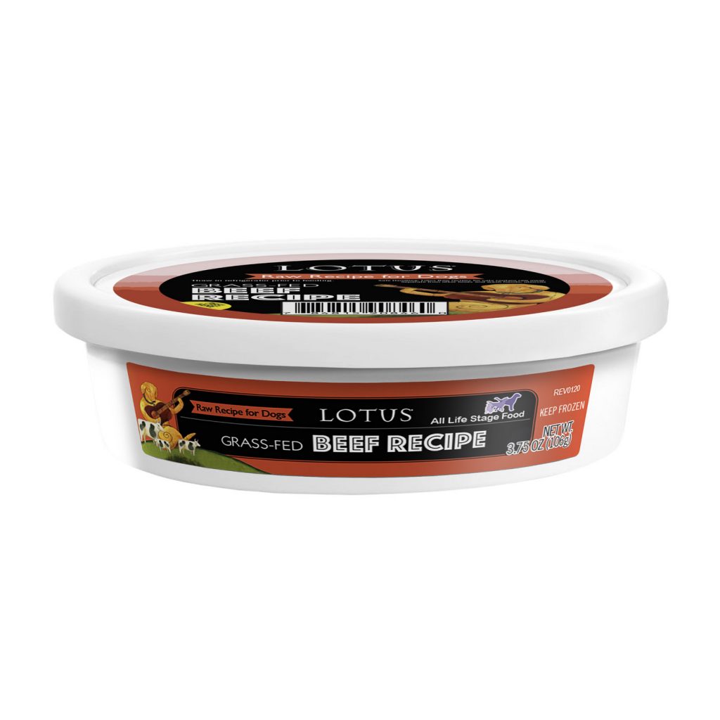 Lotus Grass-Fed Beef Recipe Raw Frozen Dog Food