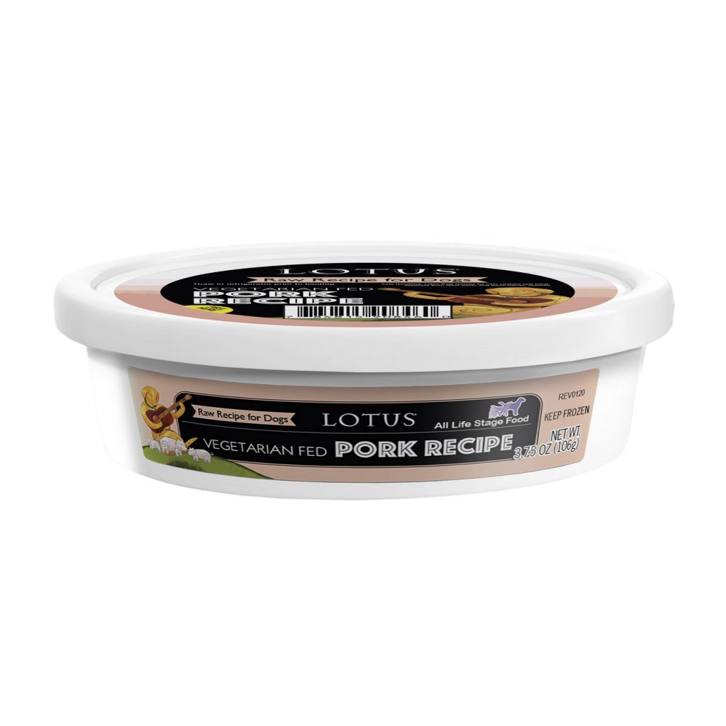 Lotus Vegetarian Fed Pork Recipe Raw Frozen Dog Food