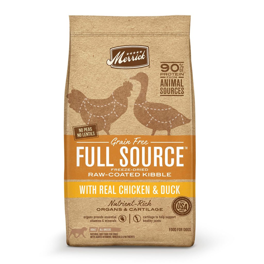 Merrick Full Source Grain-Free Raw-Coated Kibble with Chicken & Duck Dry Dog Food
