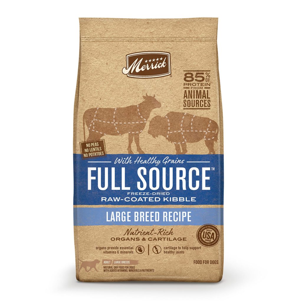 Merrick Full Source with Healthy Grains RawCoated Kibble Large Breed