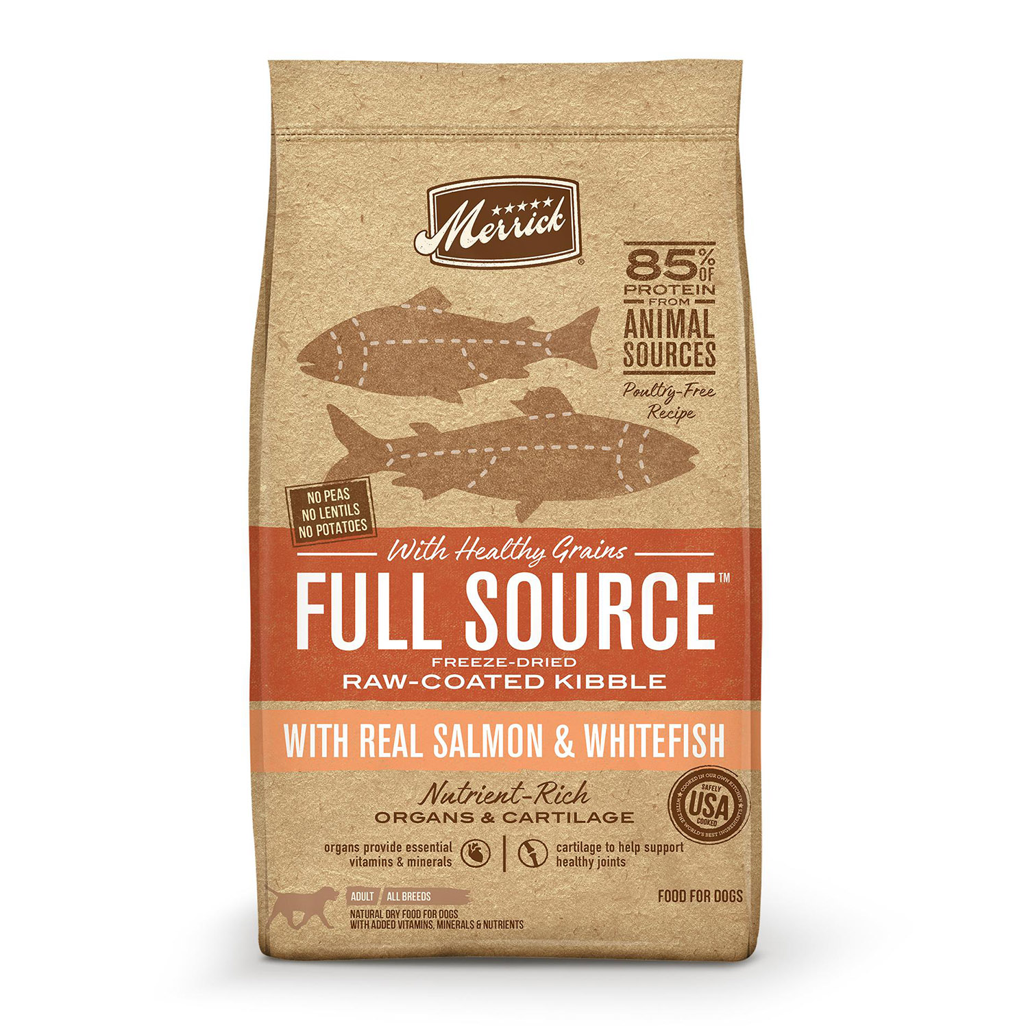 Merrick Full Source with Healthy Grains RawCoated Kibble with Salmon