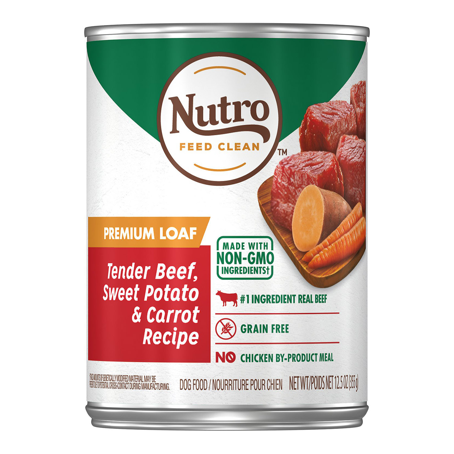 Nutro Premium Loaf Tender Beef, Sweet Potato & Carrot Recipe Canned Dog ...