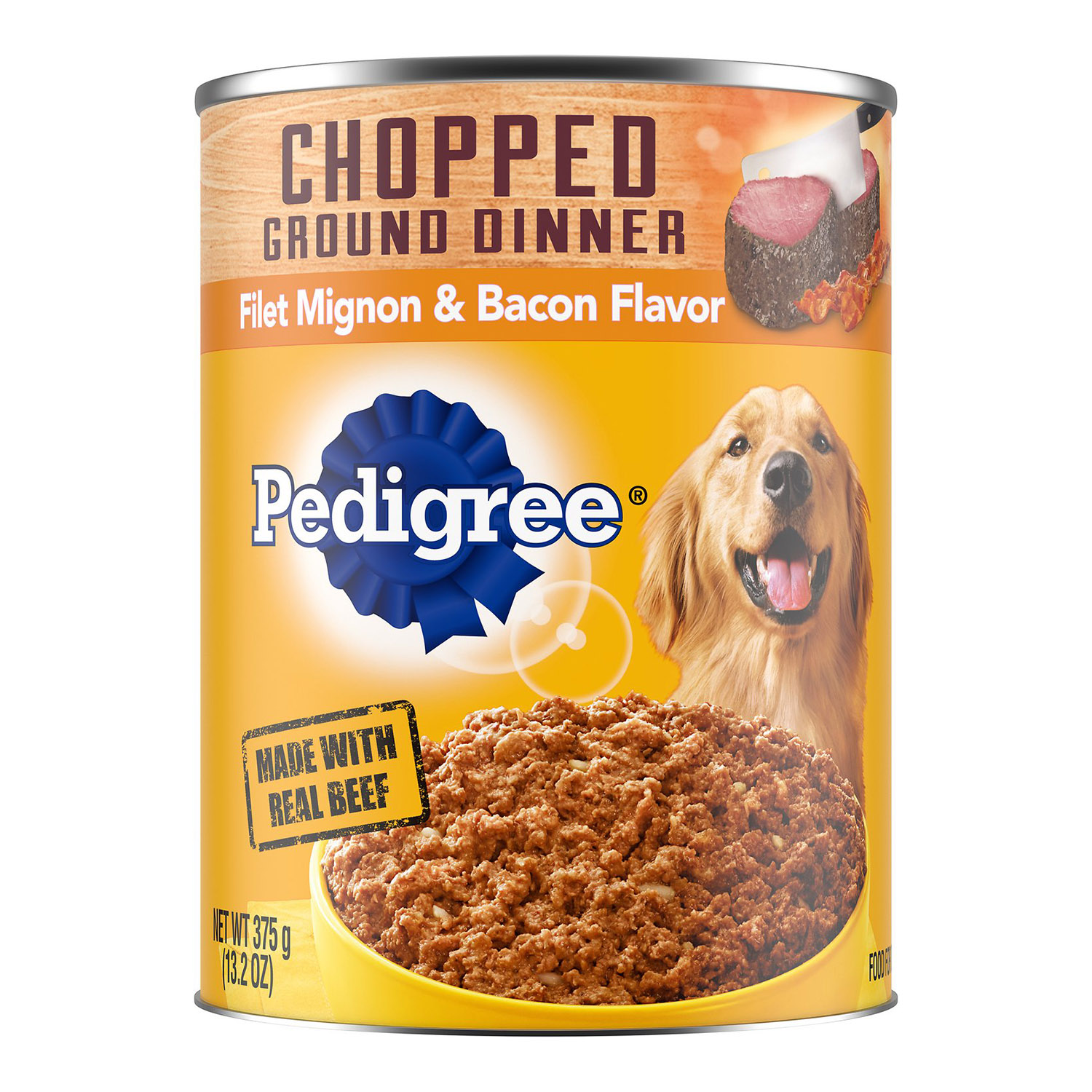 Pedigree Chopped Ground Dinner Filet Mignon & Bacon Flavor Canned Dog