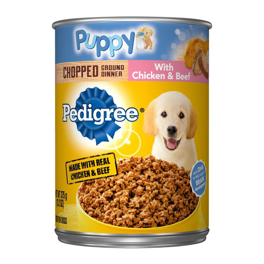 Pedigree Puppy Chopped Ground Dinner with Chicken & Beef Canned Dog