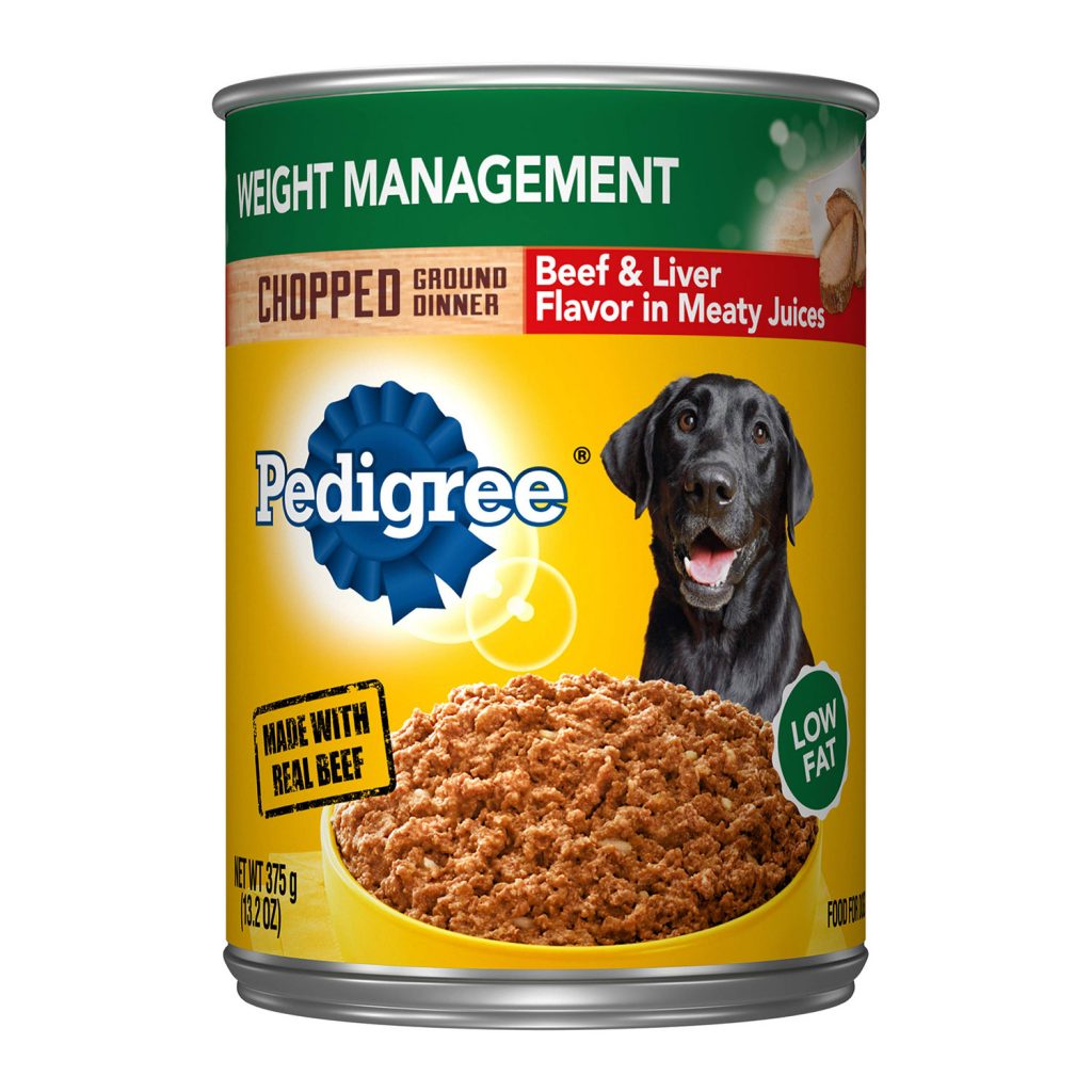 Pedigree Weight Management Chopped Ground Dinner Beef & Liver Flavor