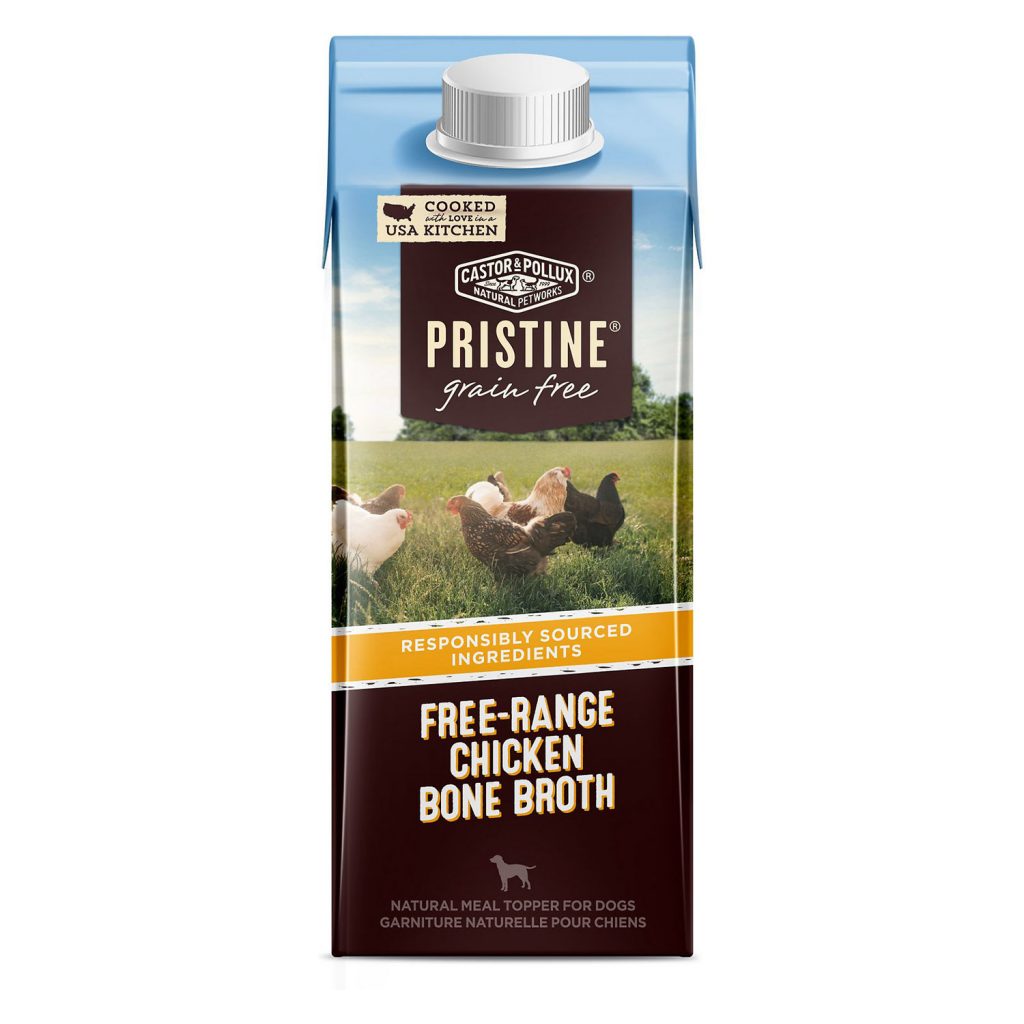 Castor & Pollux Pristine Grain-Free Free-Range Chicken Bone Broth Dog Food Topper
