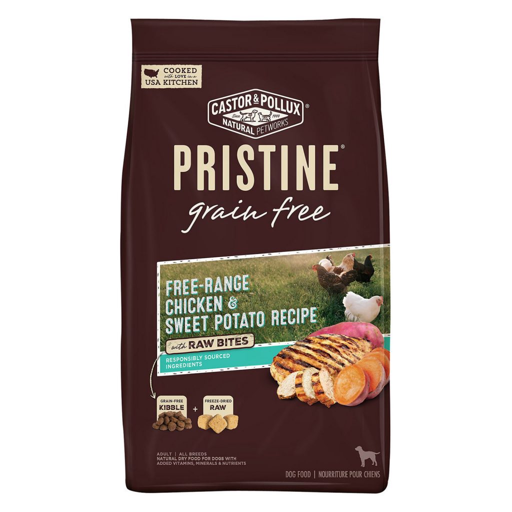 Castor & Pollux Pristine Grain-Free Free-Range Chicken & Sweet Potato Recipe with Raw Bites Dry Dog Food