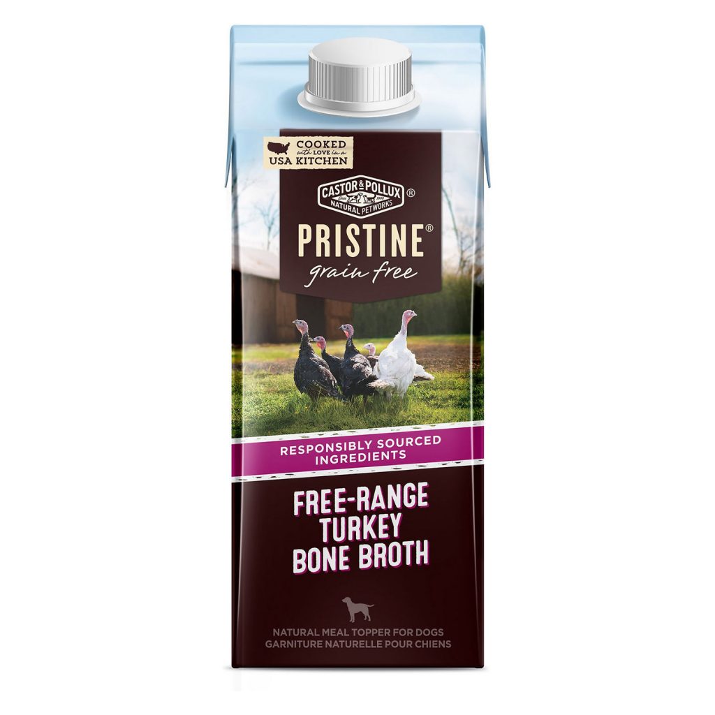 Castor & Pollux Pristine Grain-Free Free-Range Turkey Bone Broth Dog Food Topper