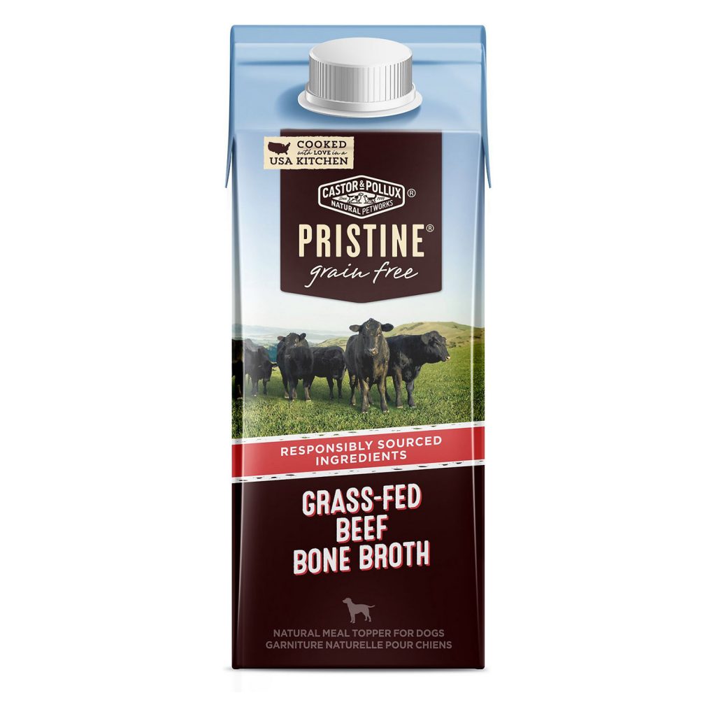 Castor & Pollux Pristine Grain-Free Grass-Fed Beef Bone Broth Dog Food Topper