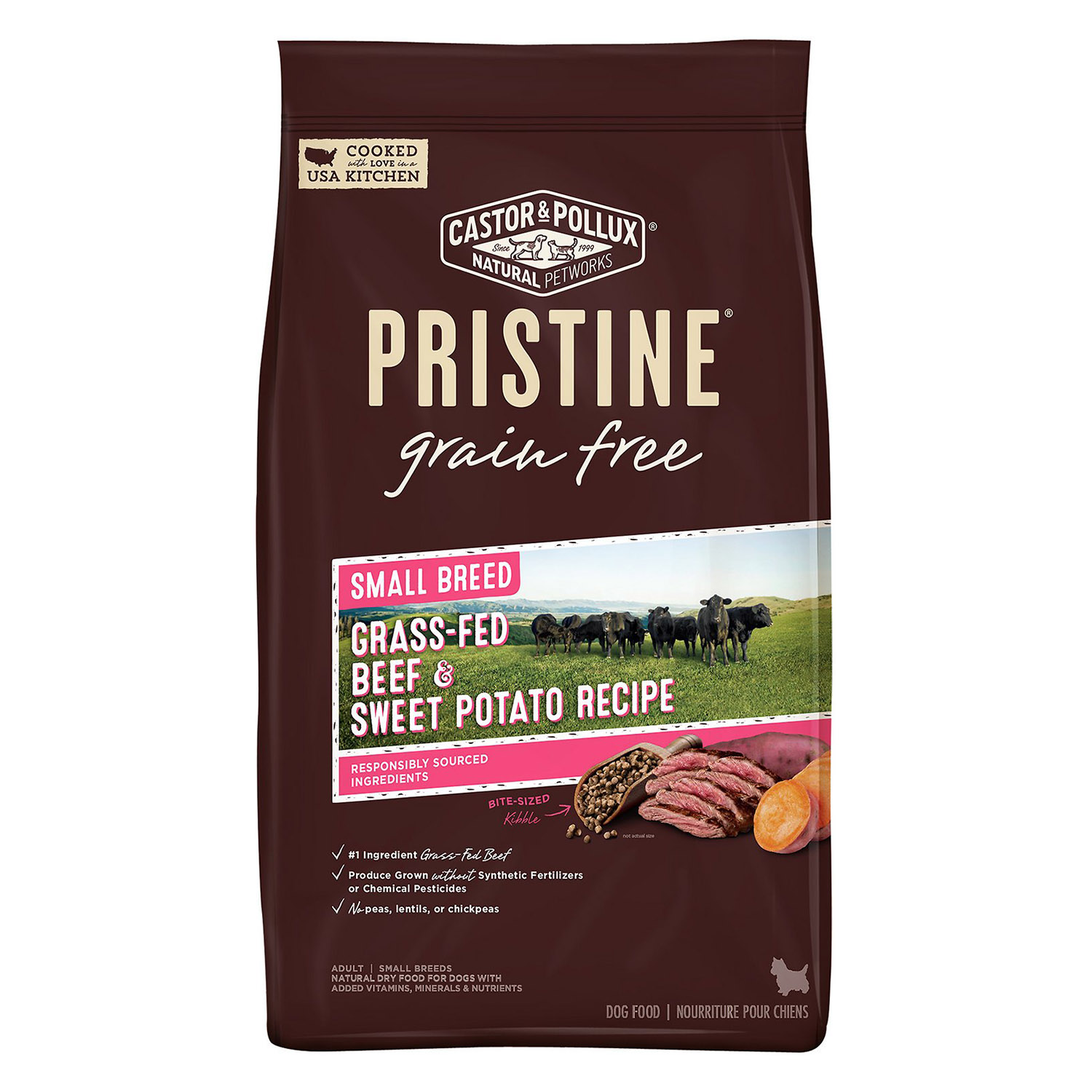 Castor & Pollux Pristine GrainFree Small Breed GrassFed Beef & Sweet