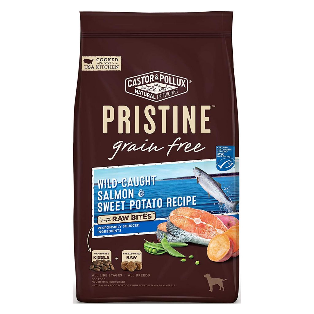 Castor & Pollux Pristine Grain-Free Wild-Caught Salmon & Sweet Potato Recipe with Raw Bites Dry Dog Food