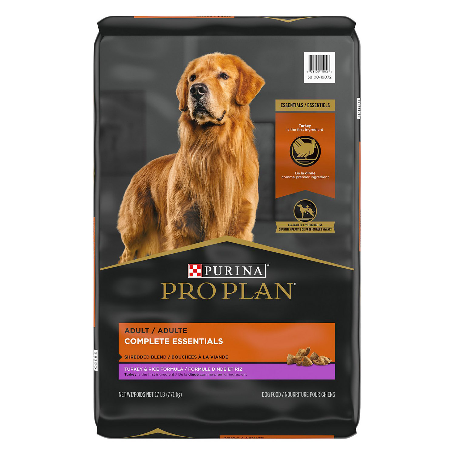 Purina Pro Plan Adult Complete Essentials Shredded Blend Turkey & Rice ...