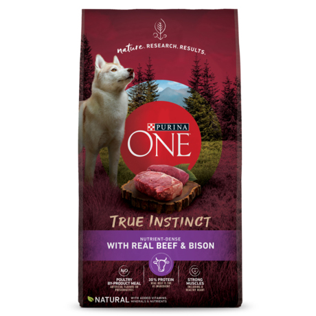 Purina One True Instinct Formula with Real Beef & Bison Dry Dog Food Review