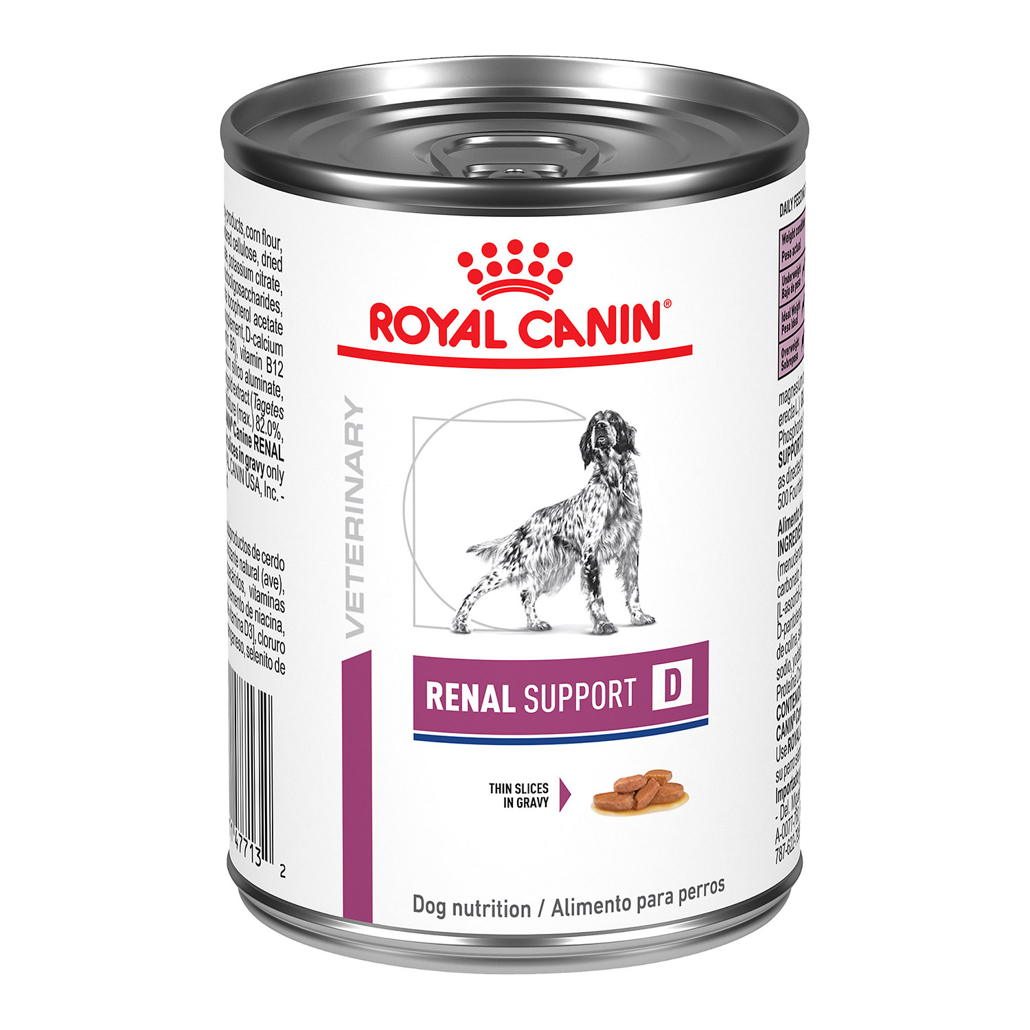 Royal Canin Veterinary Renal Support D Thin Slices in Gravy Canned Dog ...