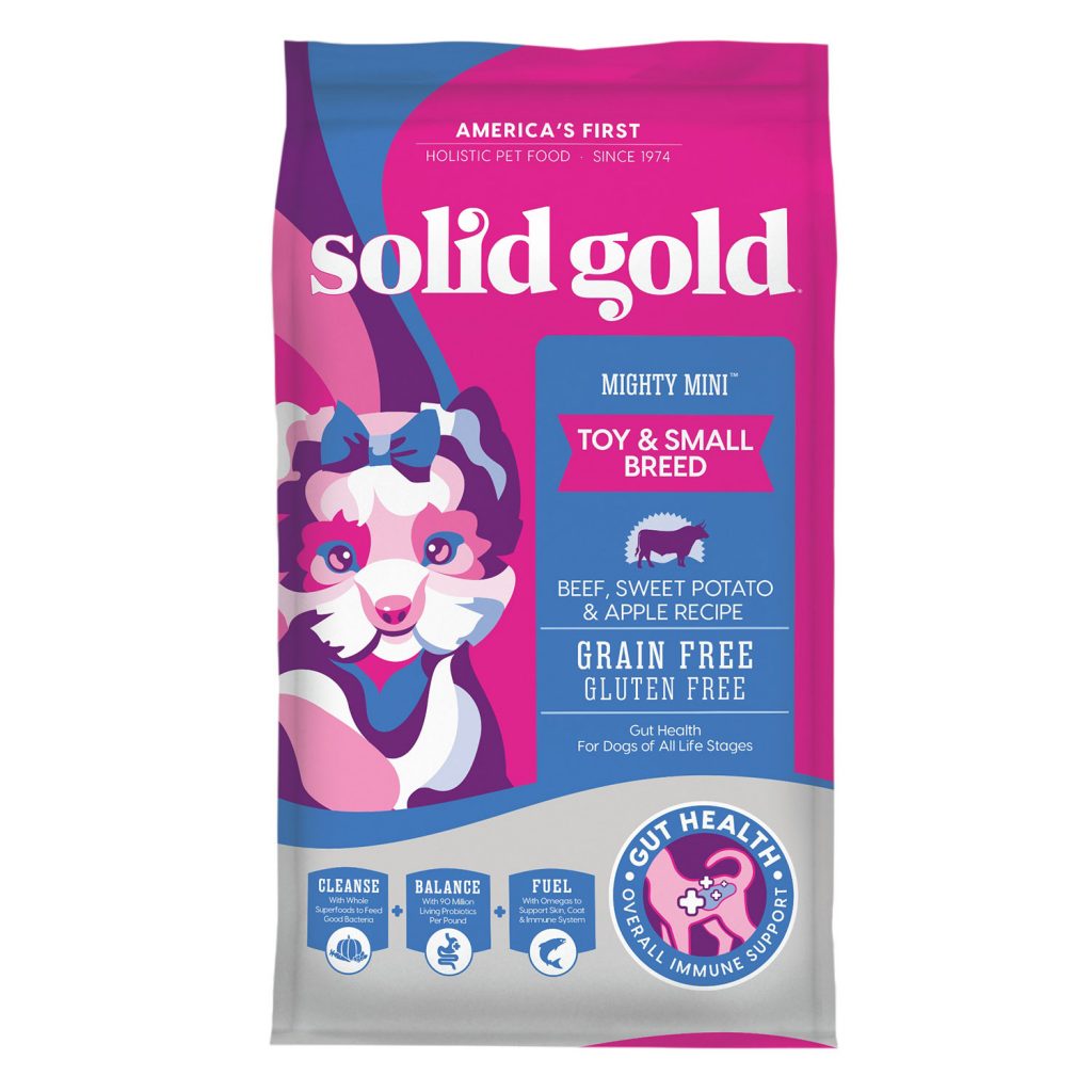 Solid Gold Mighty Mini Toy & Small Breed Beef, Sweet Potato & Apple Recipe Dry Dog Food