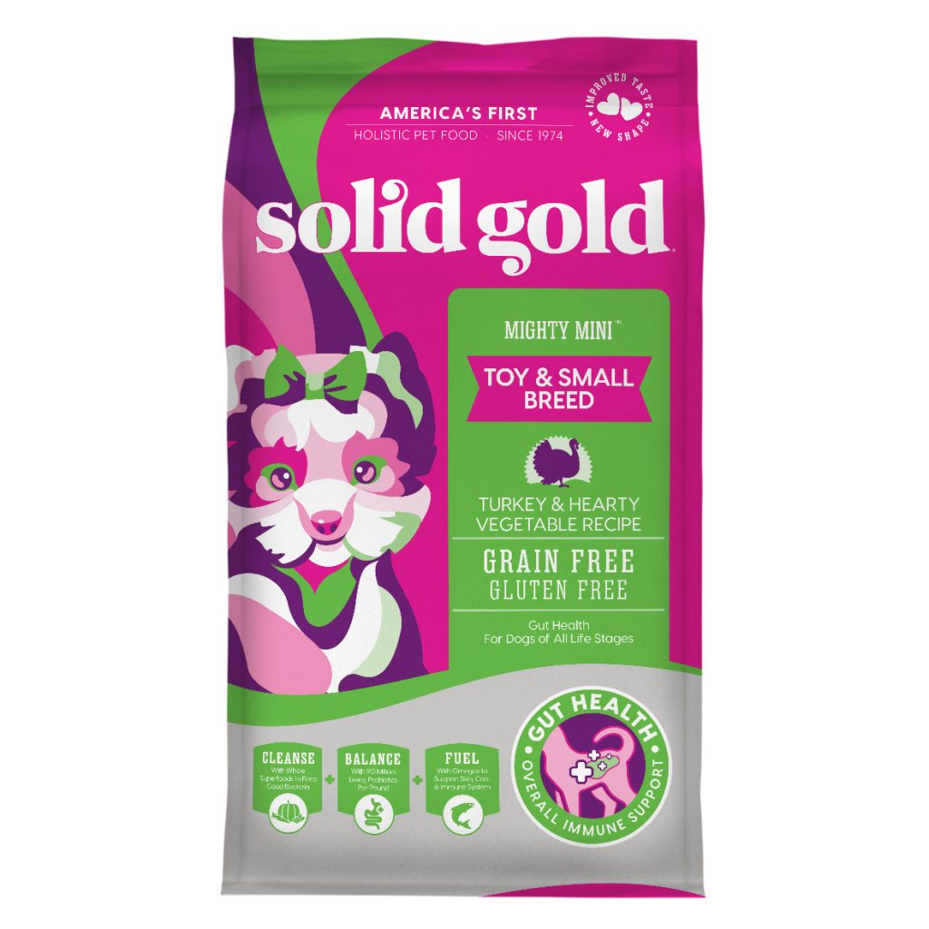 Solid Gold Mighty Mini Toy & Small Breed Turkey & Hearty Vegetable Recipe Dry Dog Food