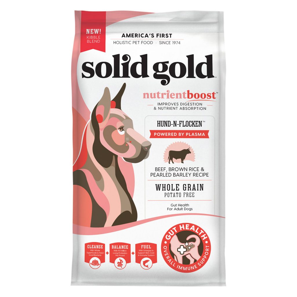 Solid Gold NutrientBoost Hund-N-Flocken Powered By Plasma Beef, Brown Rice & Pearled Barley Recipe Dry Dog Food