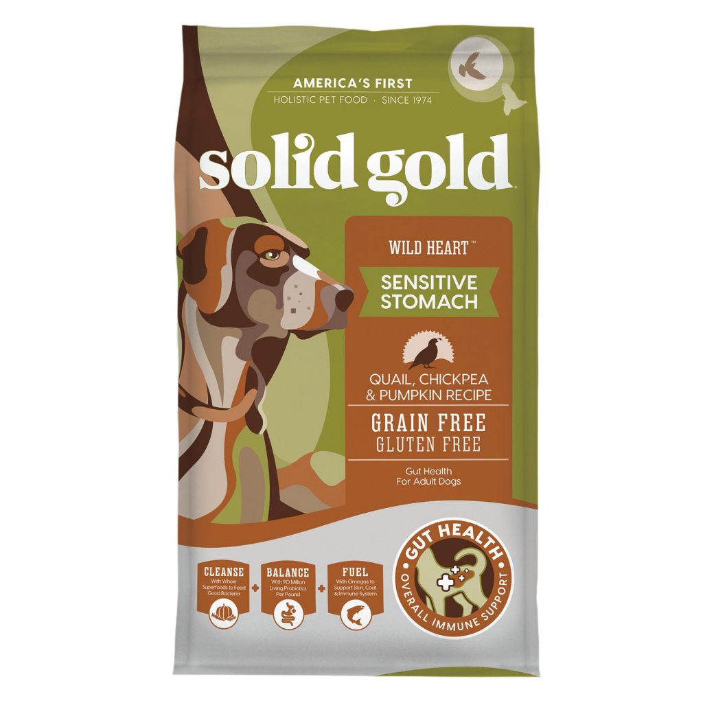 Solid Gold Wild Heart Sensitive Stomach Quail, Chickpea & Pumpkin Recipe Dry Dog Food