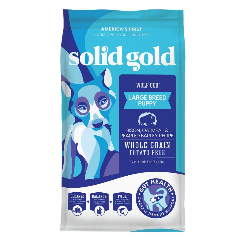 Solid Gold Wolf Cub Large Breed Puppy Bison, Oatmeal & Pearled Barley Recipe Dry Dog Food