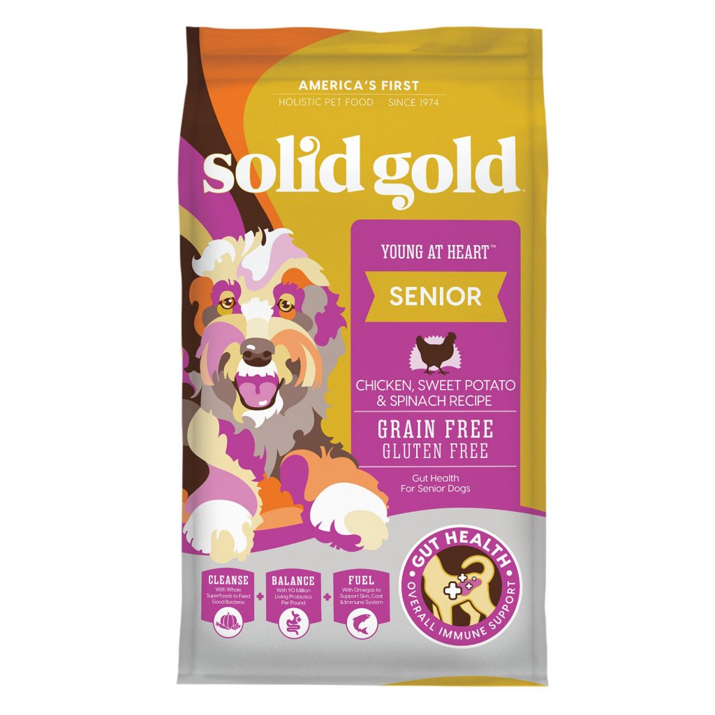 Solid Gold Young at Heart Senior Chicken, Sweet Potato & Spinach Recipe Dry Dog Food
