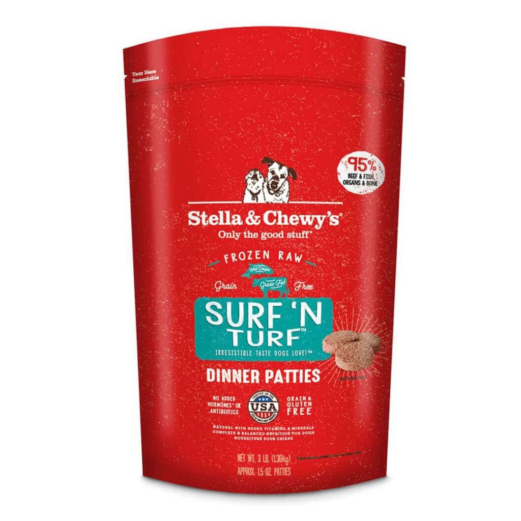 Stella & Chewy’s Surf ‘N Turf Frozen Raw Dinner Patties Frozen Dog Food
