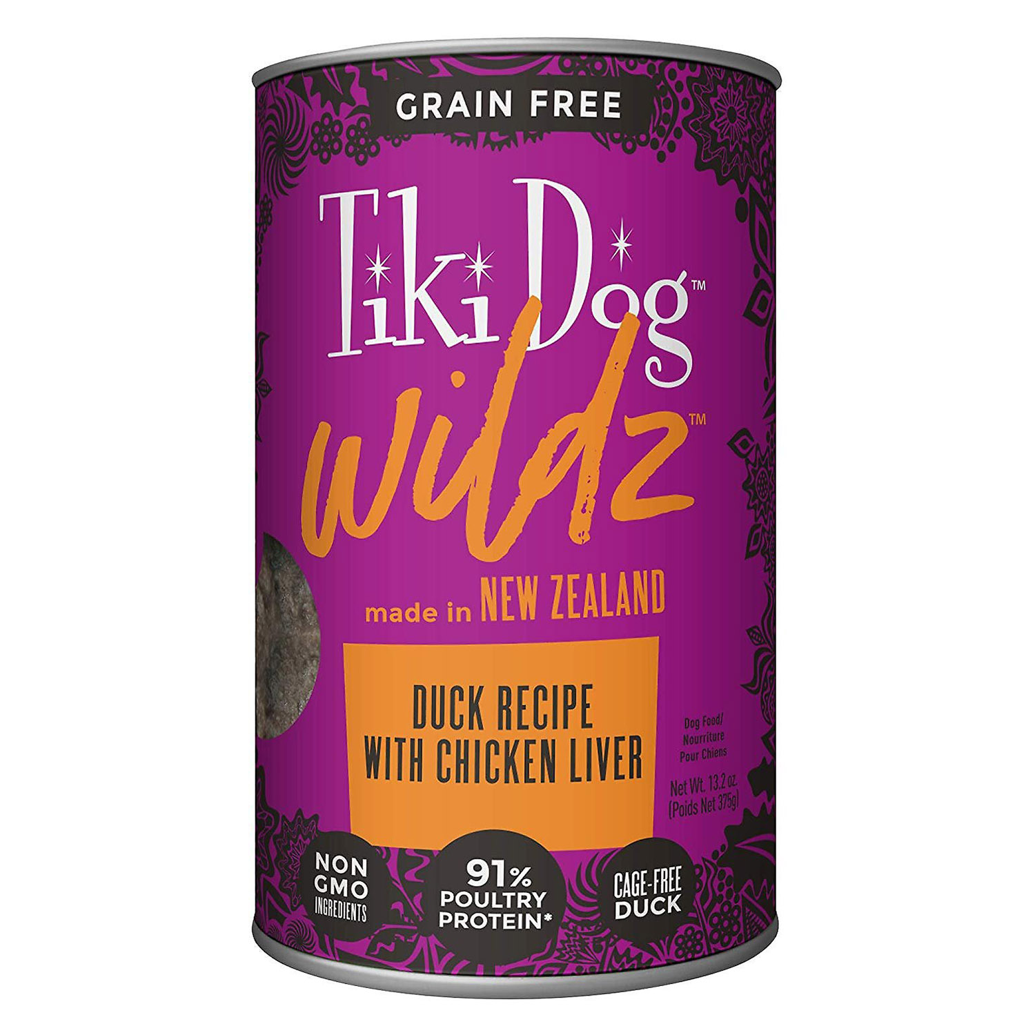 Tiki Dog Wildz Duck Recipe with Chicken Liver Canned Dog Food - In The 