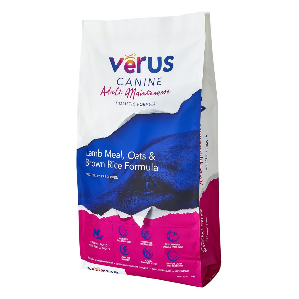 Verus Adult Maintenance Lamb Meal, Oats & Brown Rice Formula Dry Dog Food In The Kibble