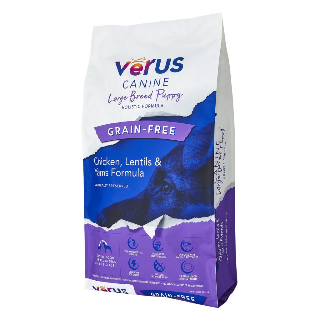 Verus Grain-Free Large Breed Puppy Chicken, Lentils & Yams Formula Dry Dog Food
