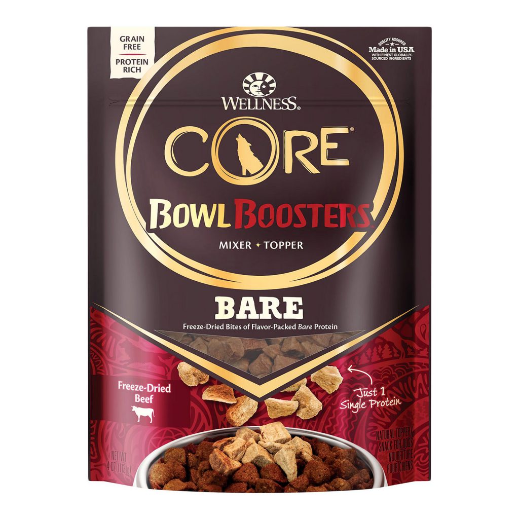 Wellness Core Bowl Boosters Bare 100% Beef Dog Food Mixer or Topper