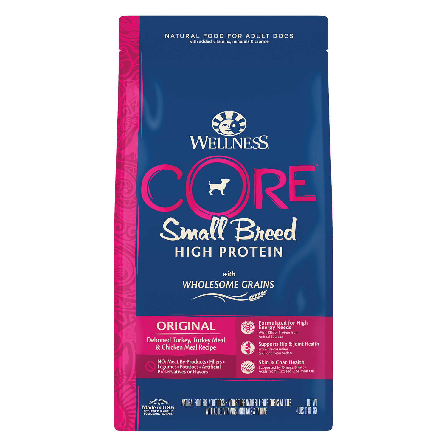 Wellness Core Wholesome Grains Original Small Breed Dry Dog Food - In ...
