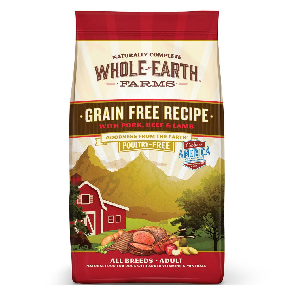 Whole Earth Farms Grain-Free Recipe with Pork, Beef & Lamb Poultry-Free Dry Dog Food
