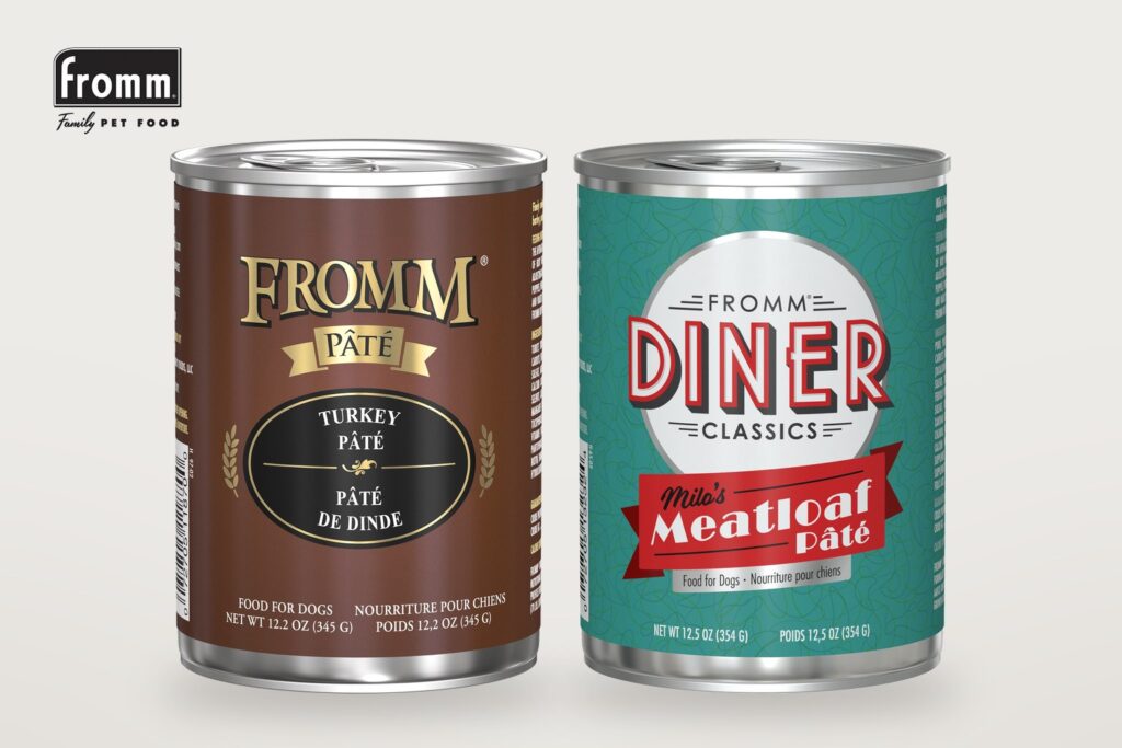 Fromm dog food packagings