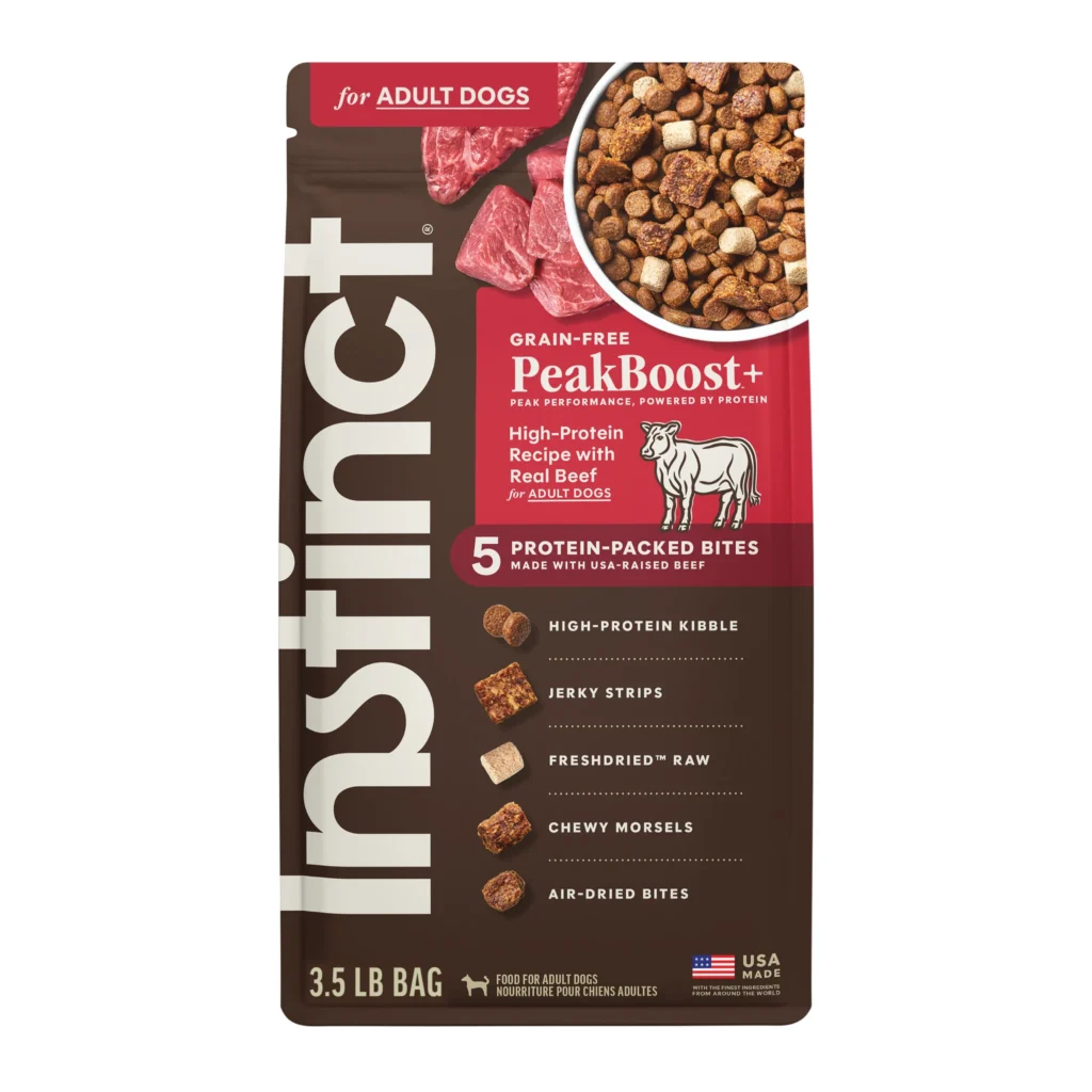Instinct Raw Boost PeakBoost+ Kibble Real Beef Recipe Dry Dog Food