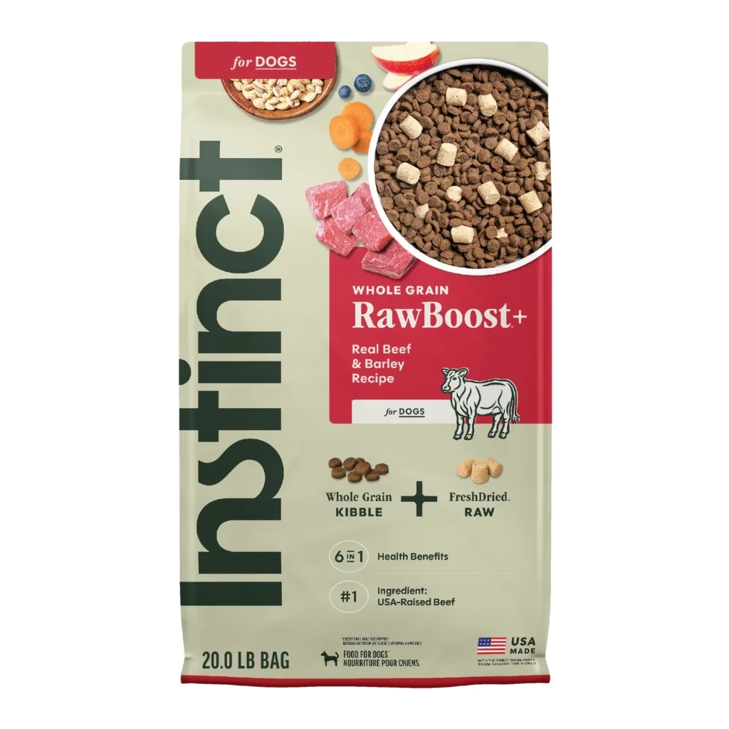 Instinct Raw Boost RawBoost+ Whole Grain Kibble Real Beef & Barley Recipe Dry Dog Food
