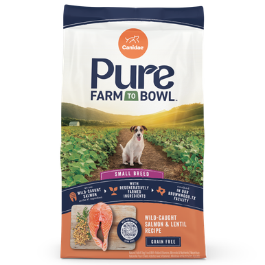 Canidae Pure Farm To Bowl Wild-Caught Salmon & Lentil, Small Breed Recipe Dry Dog Food