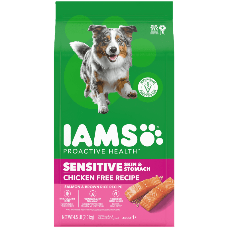 Iams Proactive Health Sensitive Skin & Stomach Adult Salmon Dry Dog Food
