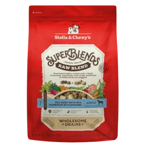 Stella & Chewy’s SuperBlends Whitefish & Salmon : Raw Blend Oven Baked Kibble with Superfoods, Antioxidants & Probiotics Dry Dog Food