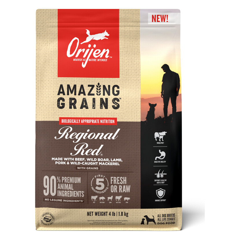 Orijen Amazing Grains, Regional Red Dry Dog Food