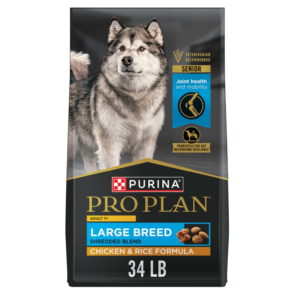 Purina Pro Plan Senior Large Breed Shredded Blend Chicken Rice Dry Dog Food