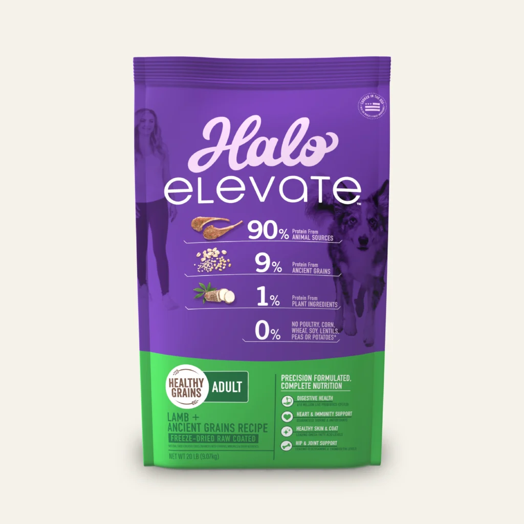 Halo Elevate Healthy Grains Lamb Recipe Adult Dry Dog Food