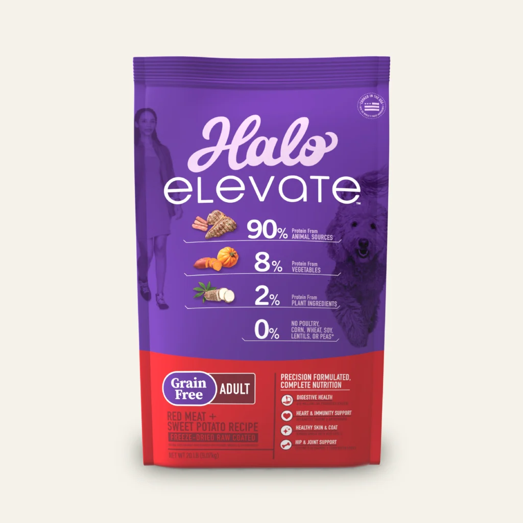 Halo Elevate Grain Free Red Meat Recipe Adult Dry Dog Food