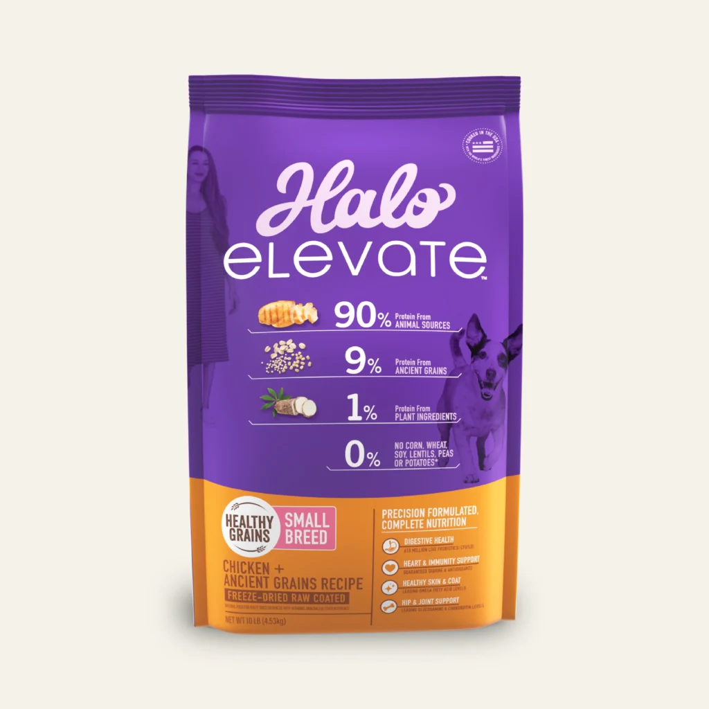 Halo Elevate Healthy Grains Chicken Recipe Small Breed Dry Dog Food